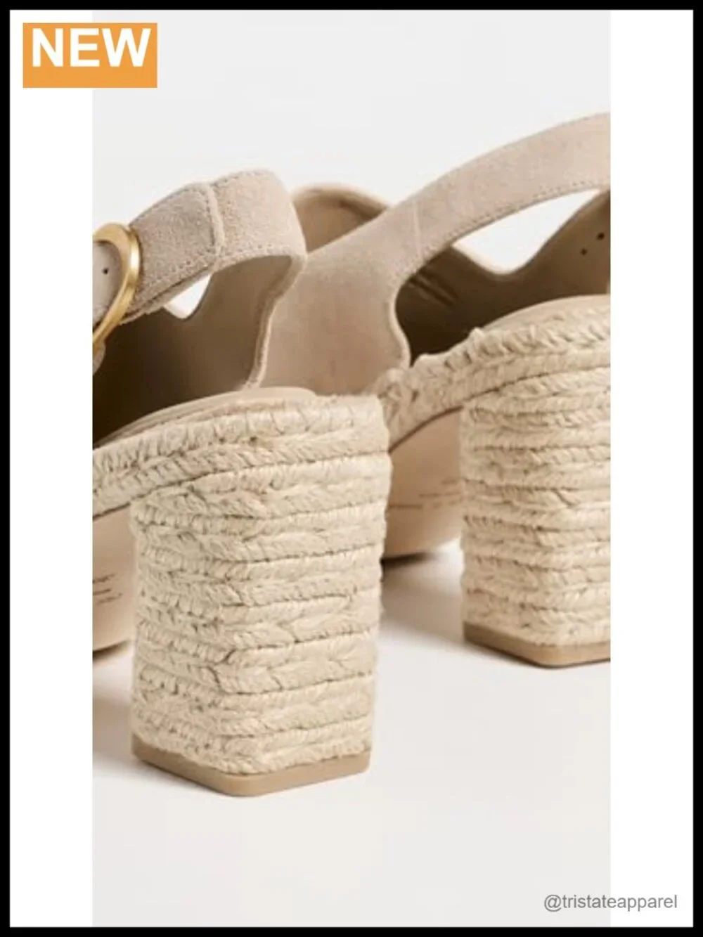 Suede Espadrille Wedge Ankle Strap Block Heel Sandal
